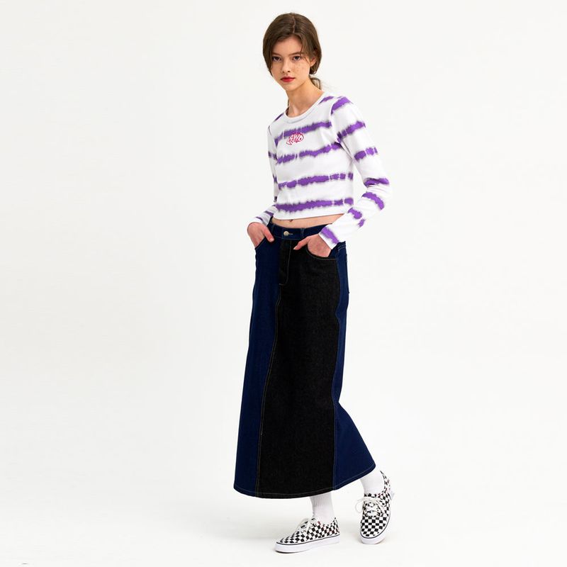 CIROS LONG SLEEVE CROP TEE (VIOLET)