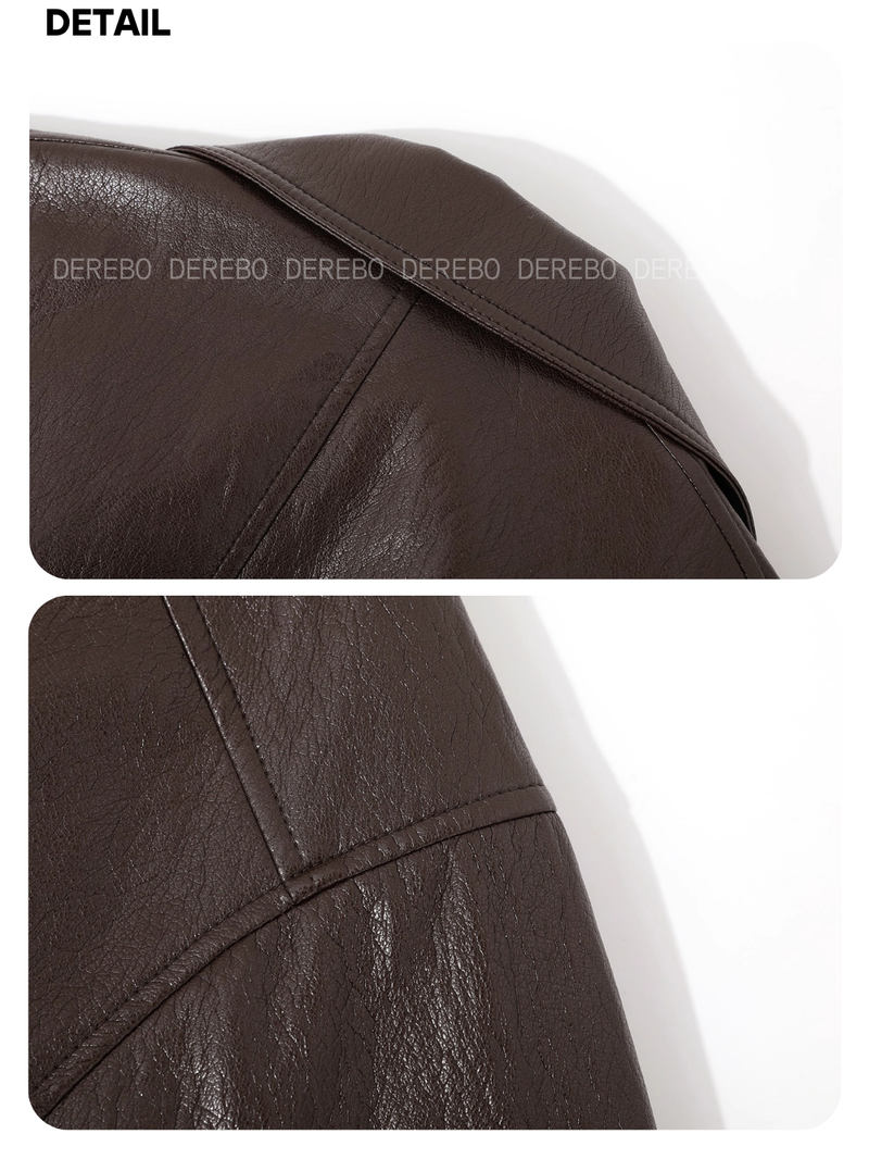 Heritage Quilting Half Leather Coat Jacket