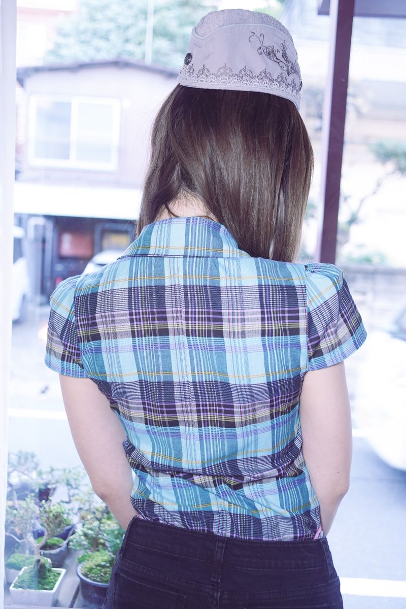 アリスピンタックシャツ (BLUE)