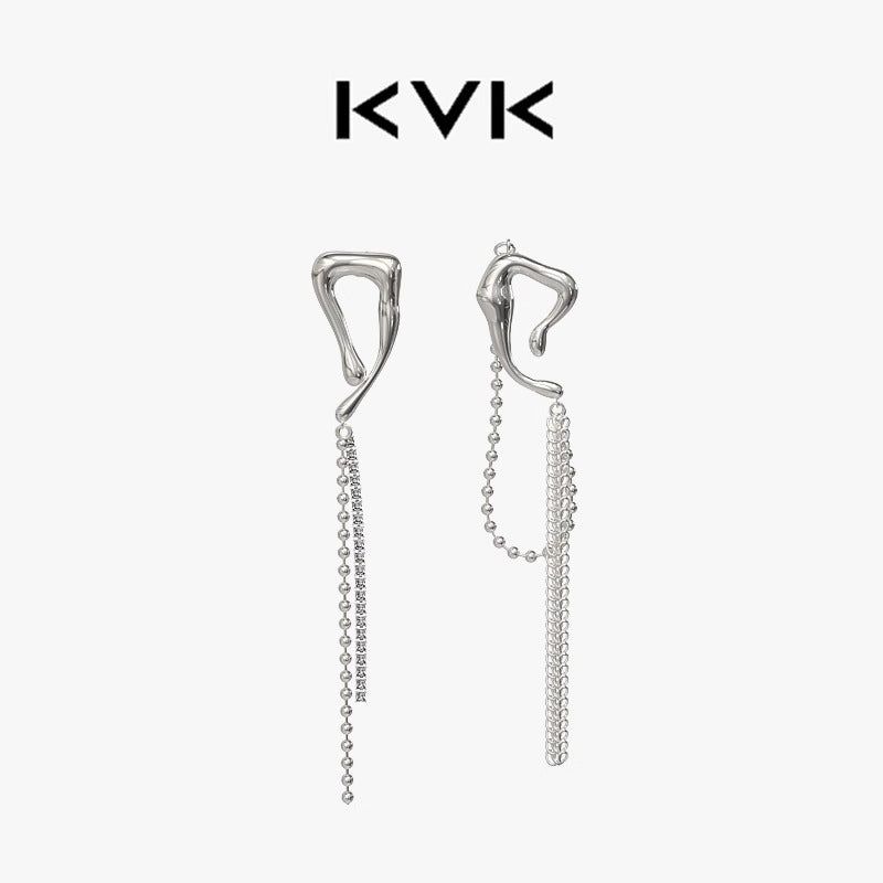 KVK（ケーブイケー）の「KVK スパイダー ヴェノムタッセルアシンメトリカルピアス（アクセサリー）」