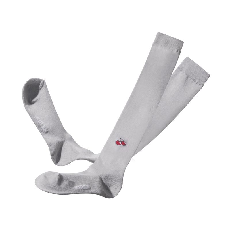 KIRSH（キルシー）の「CHERRY LOGO KNEE SOCKS [LIGHT GRAY]（Fashion Accessories）」