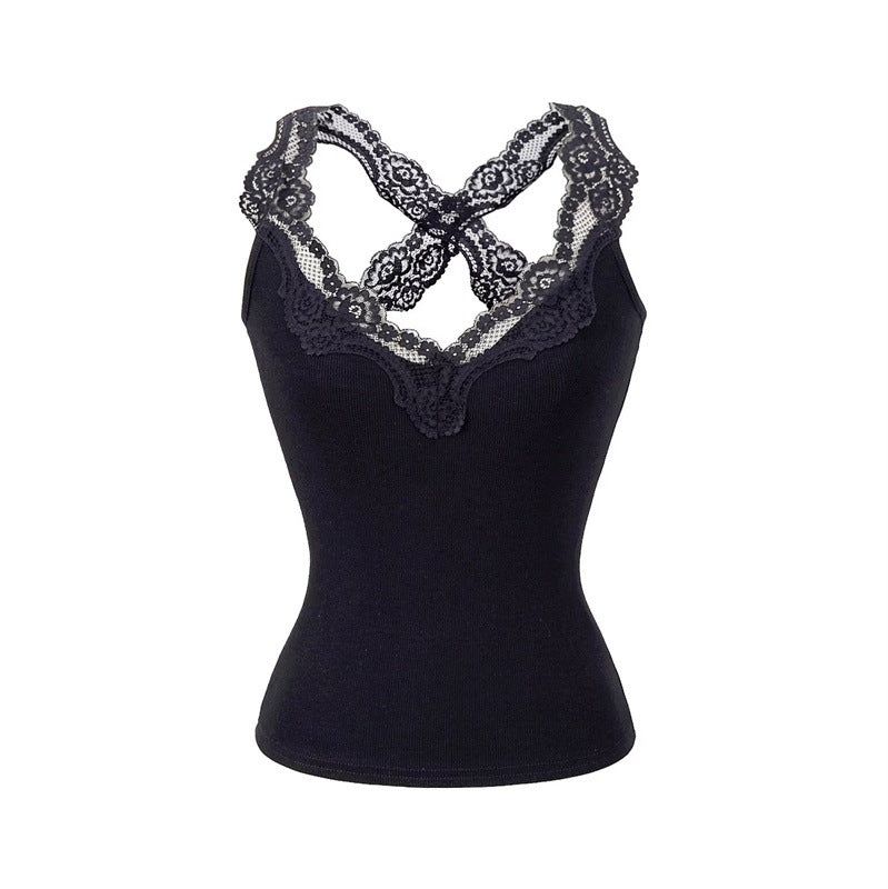 Alessa Lace Cross Camisole