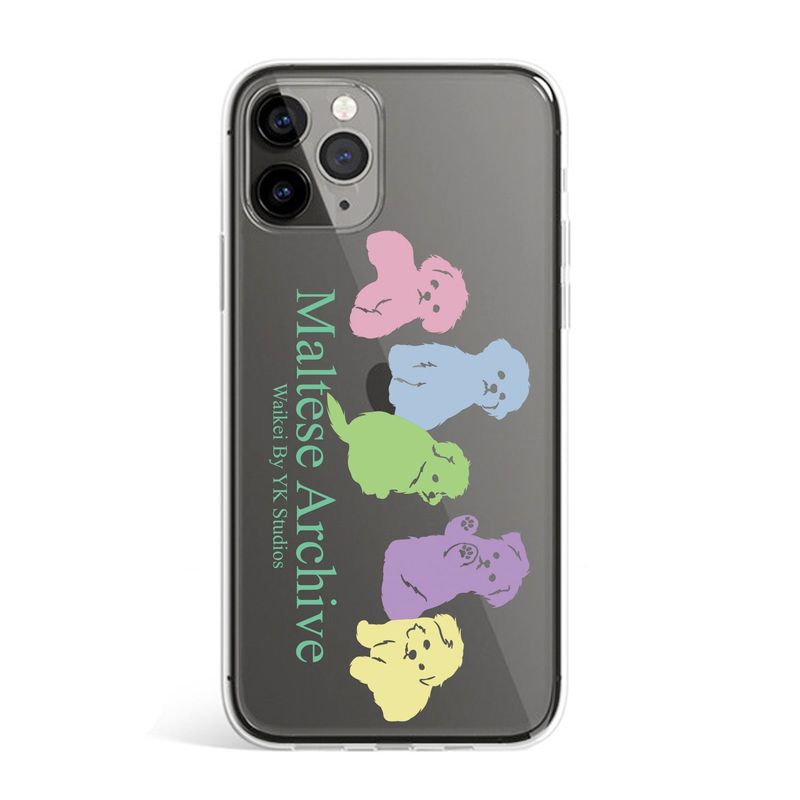 Jelly phone case five maltese silhouette