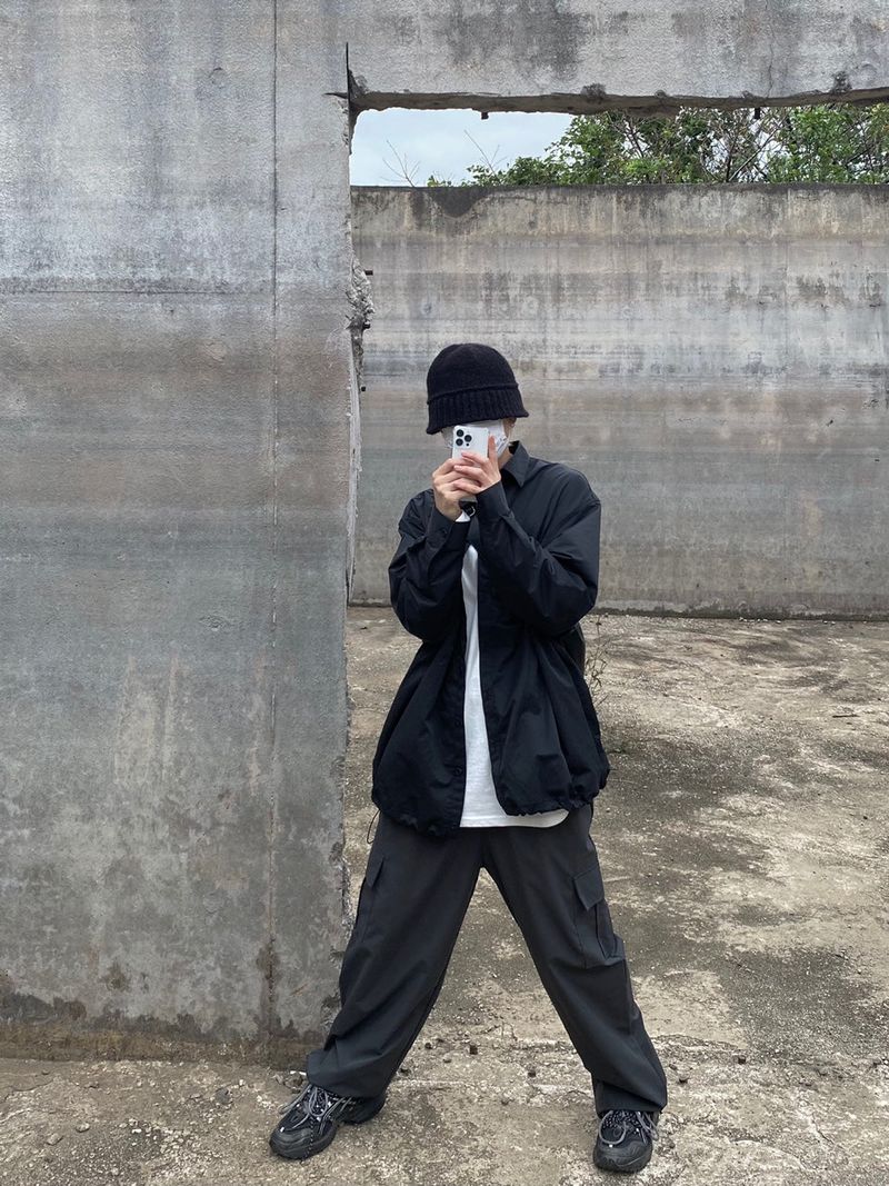 UNAIDUN overfit string long sleeve shirt 2C