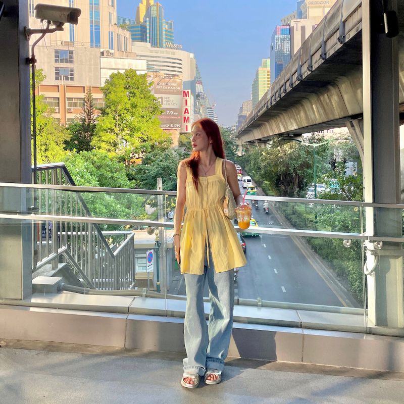 Mini Sleeveless Dress (Yellow)