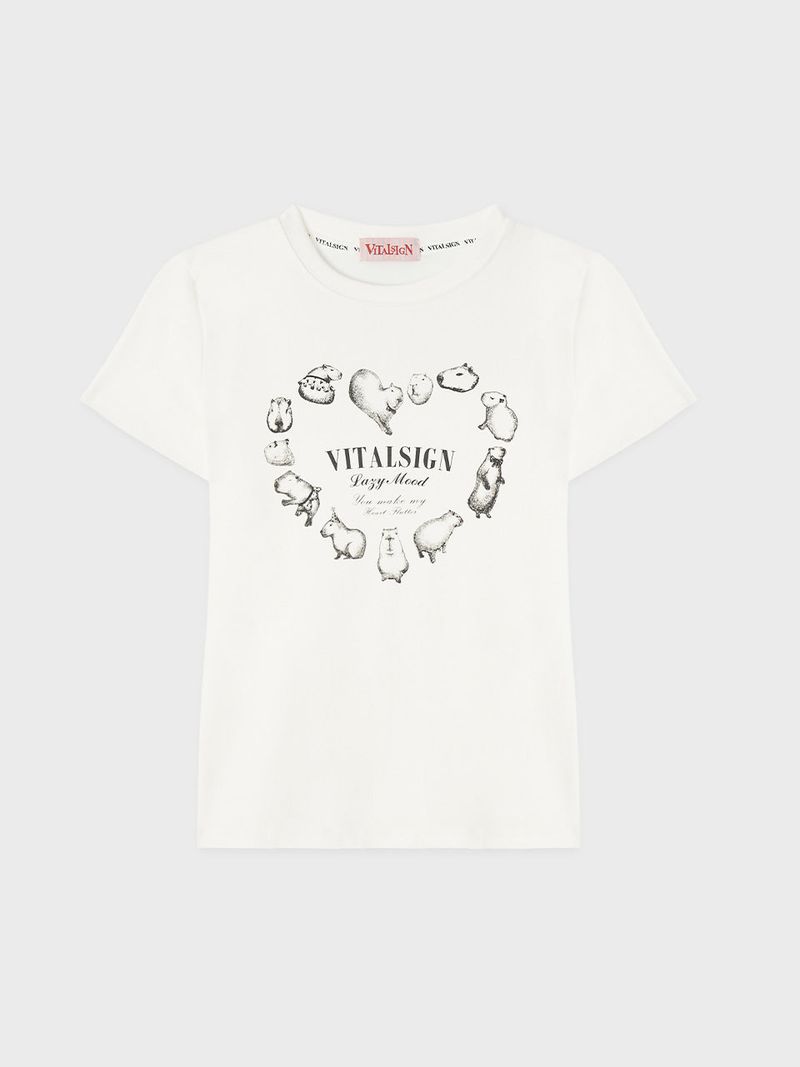 Capybara Heart T-shirt
