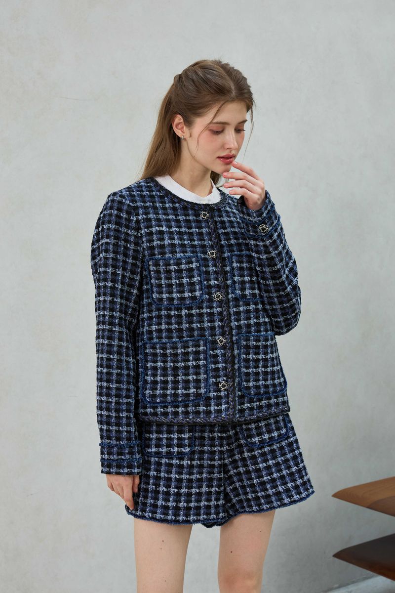 COMELY TWEED JACKET / BLACK