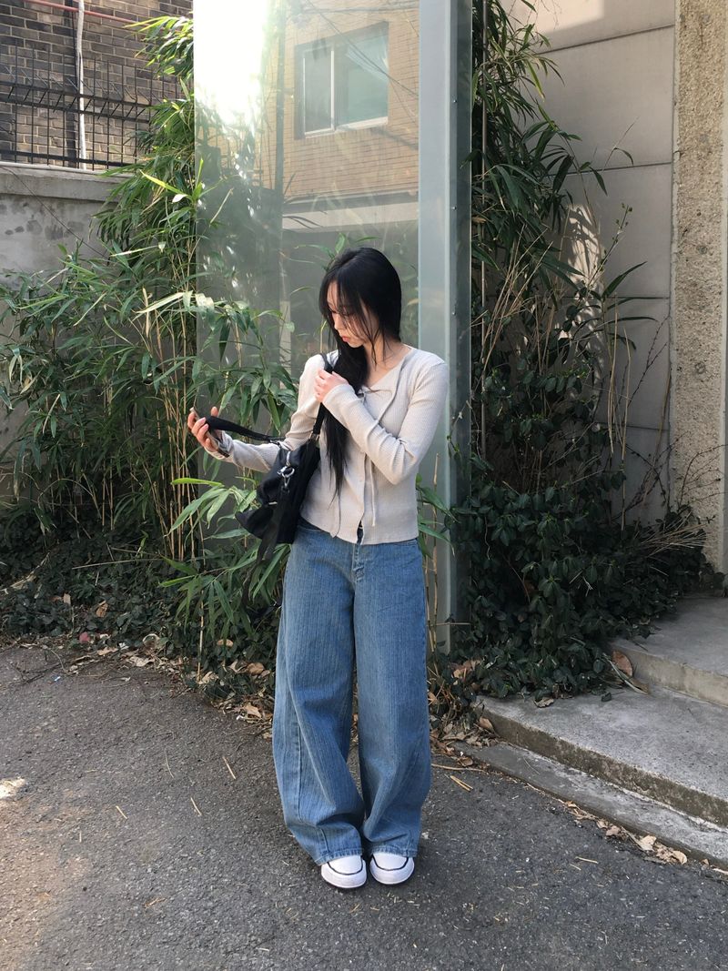 Kona Herringbone Stripe Wide Denim (3c)