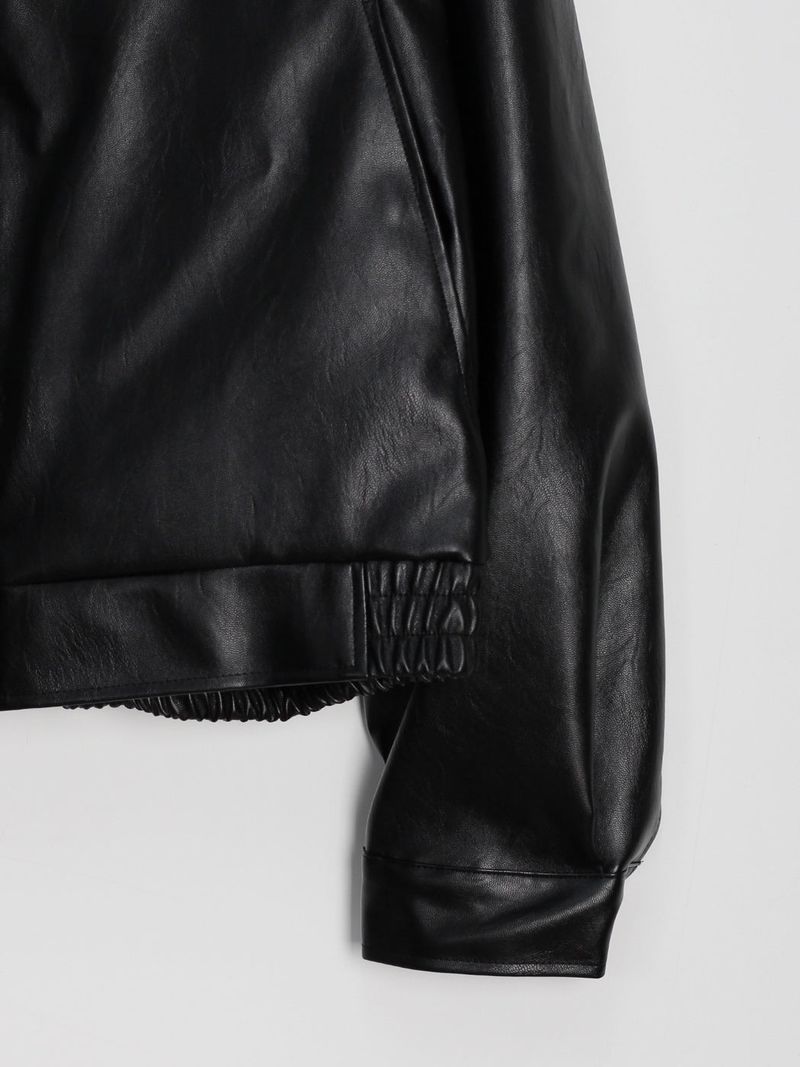 El Collarless Leather Jacket