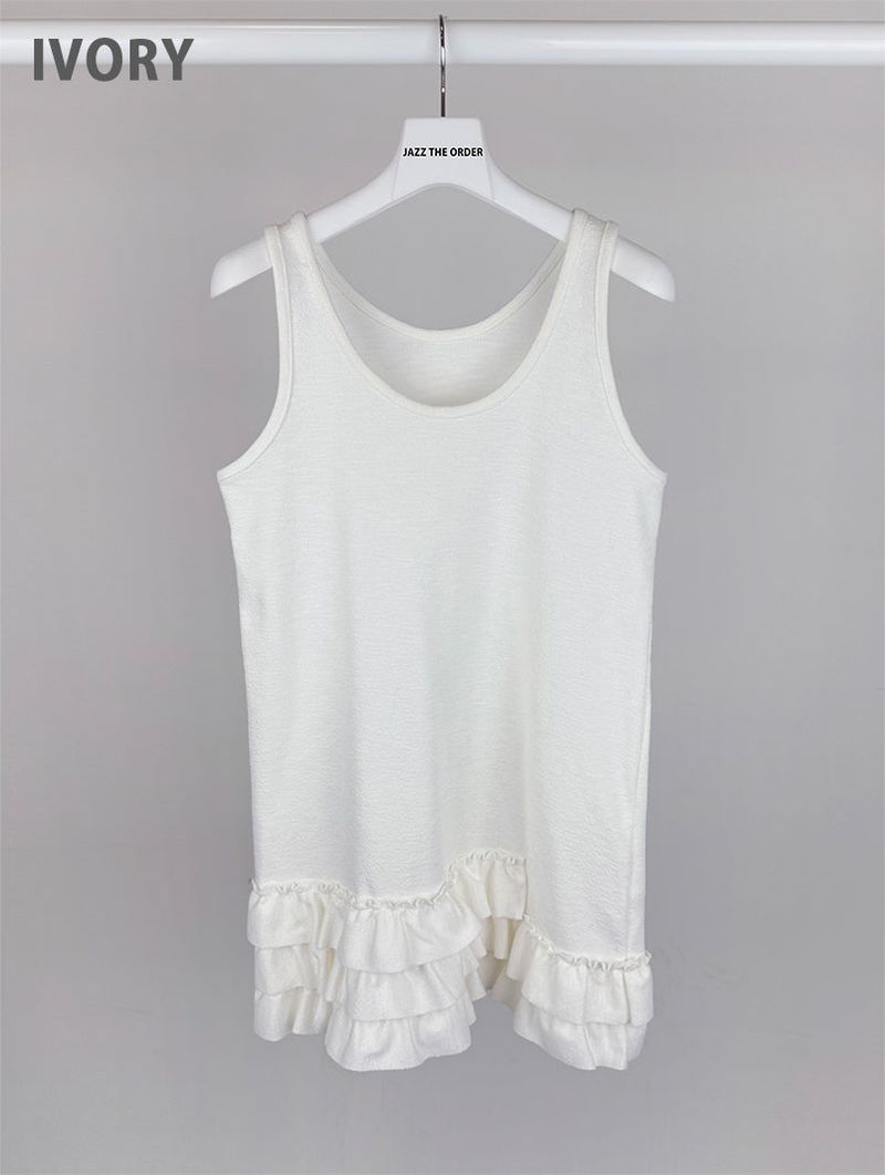 FRILL MINI SLEEVELESS DRESS (3C)