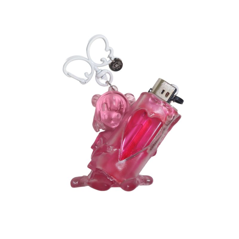 [MADE] Brush girl Toothpaste Keyring & Necklace (Clear pink)
