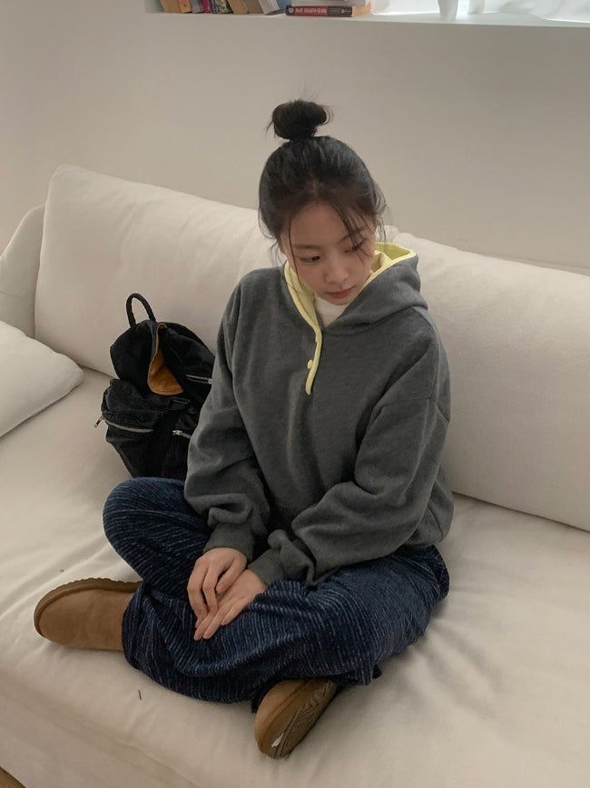 BAON（バオン）の「Kinples Color Matching Brushed Hoodie（Tops）」