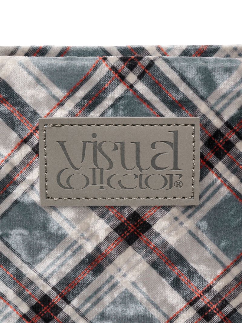 check mini velvet cross bag [charcoal]