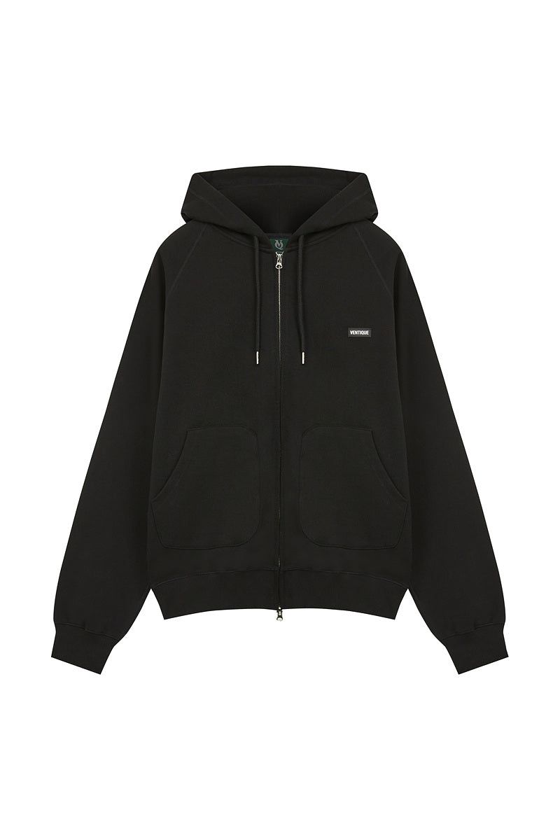 VENTIQUE Raglan hood zip-up 4color