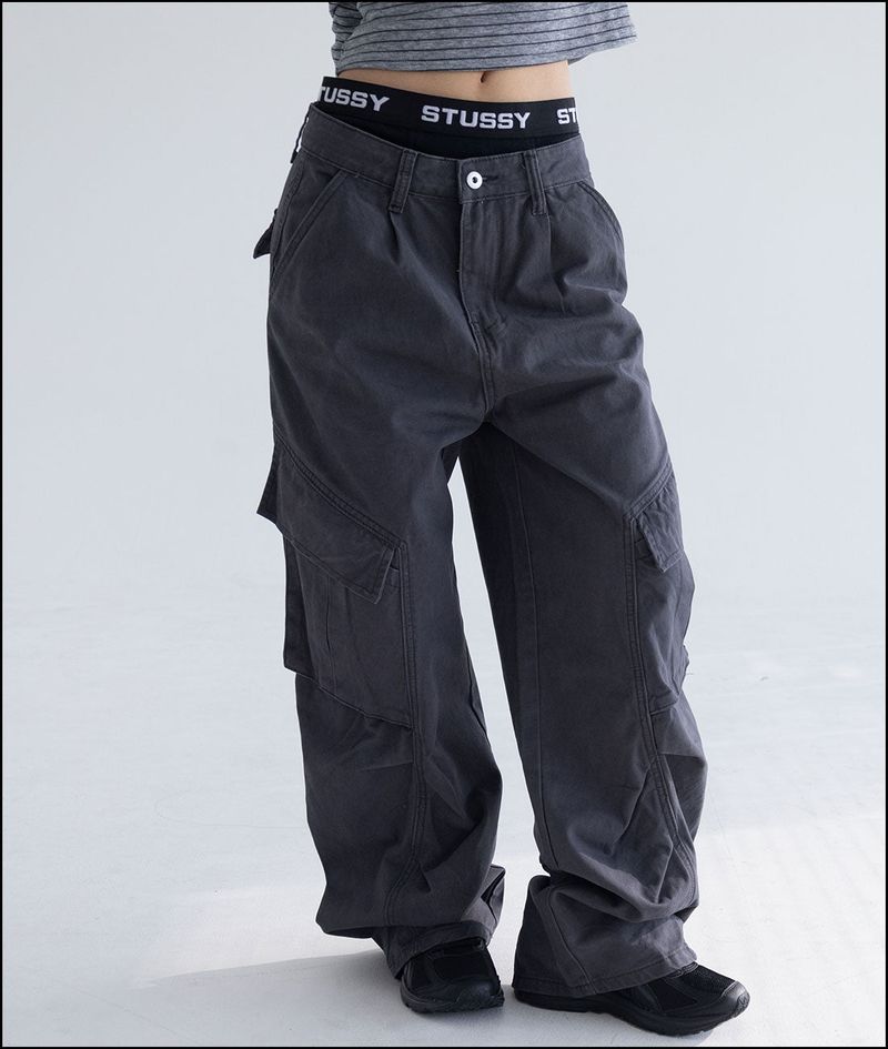 Koke pigment cotton cargo pants