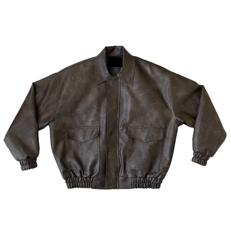 Hidden leather jumper