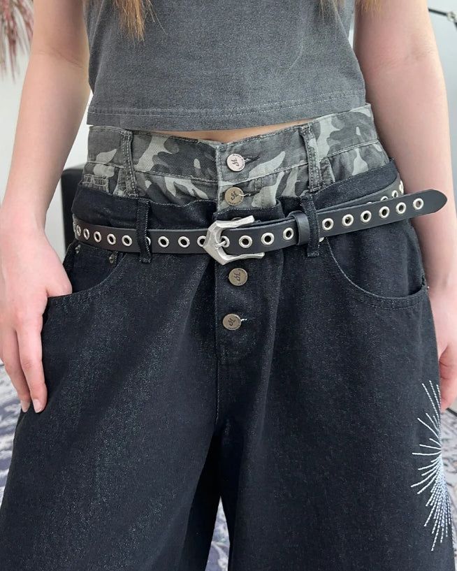 Radi camo sagging Bermuda denim pants