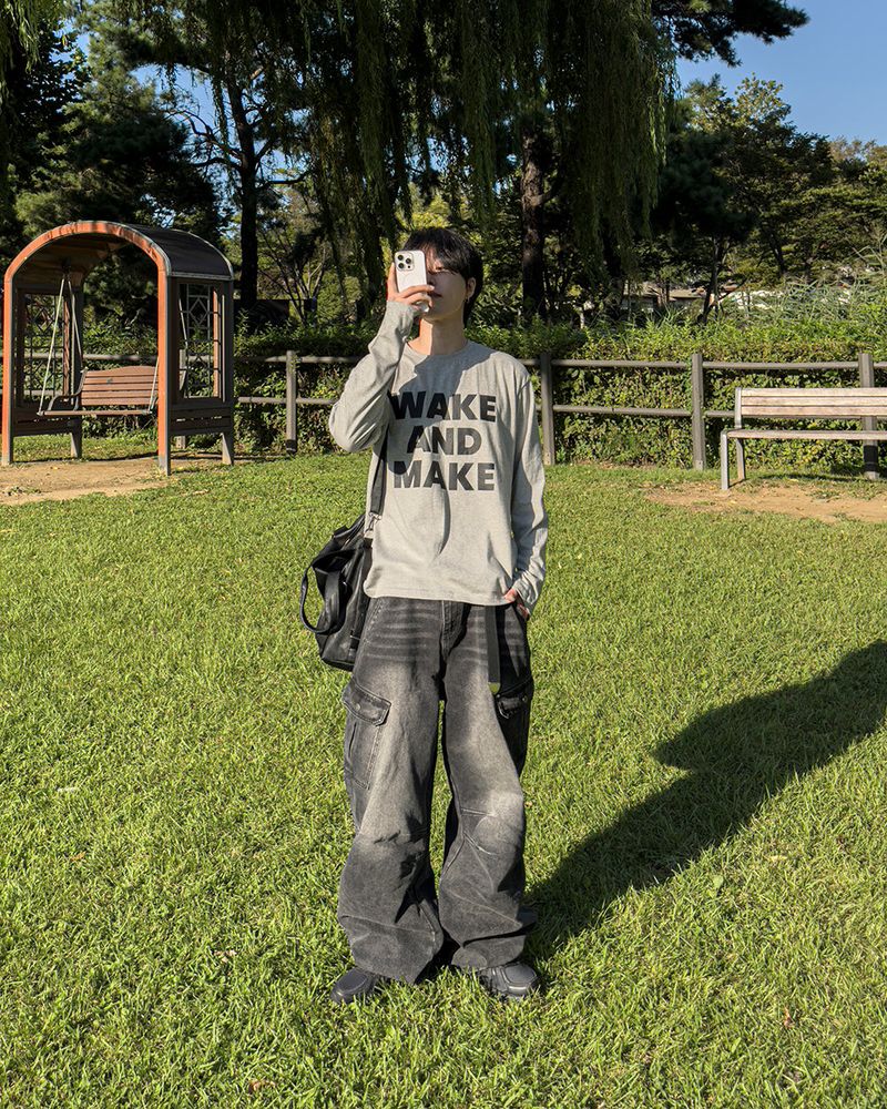 Text Regular Fit Long Sleeve