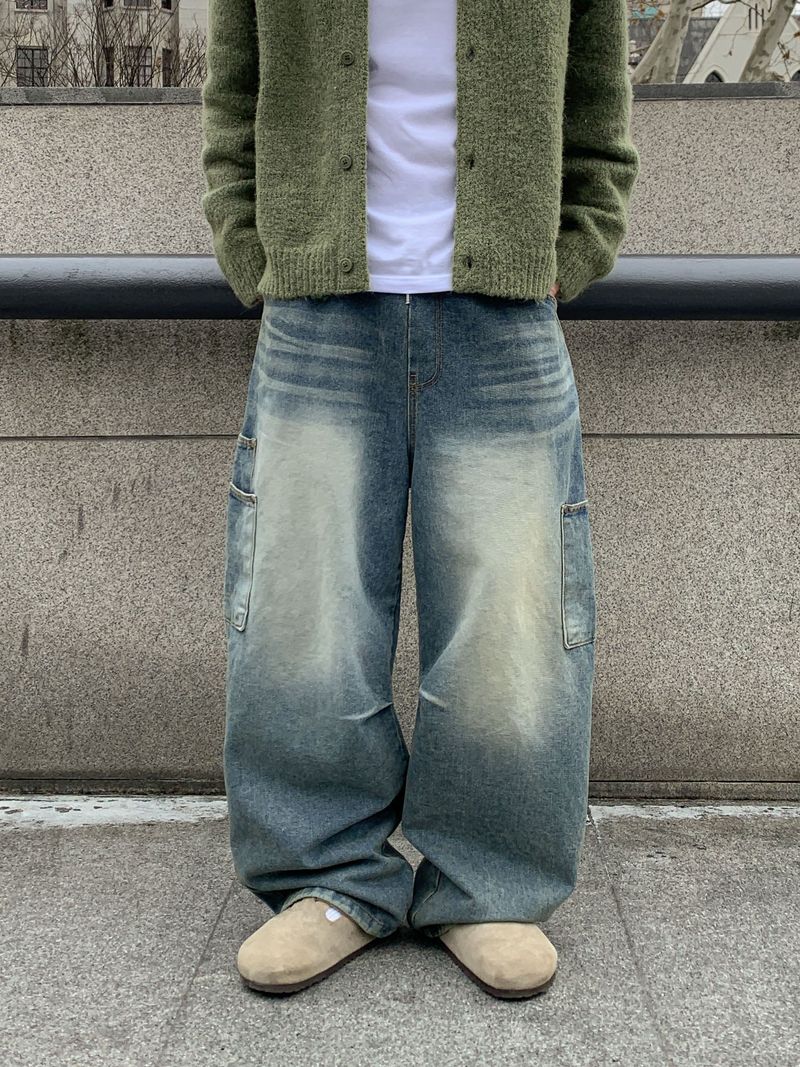 Rivet Double Cargo Brush Banding Denim