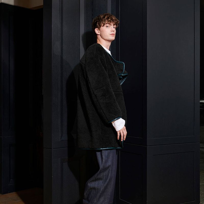  JOSHUA SHERPA COAT, BLACK
