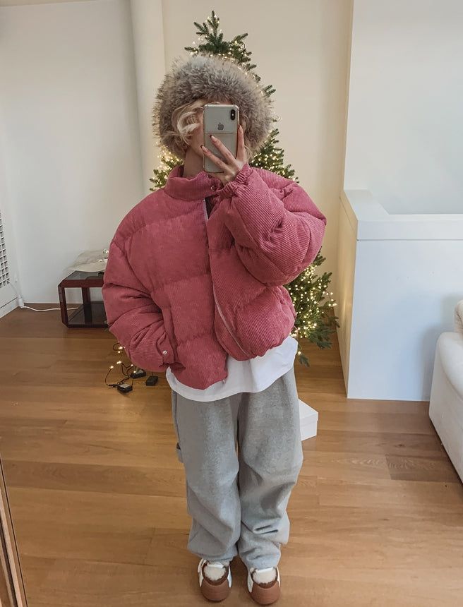 Cozy Button Corduroy Padding