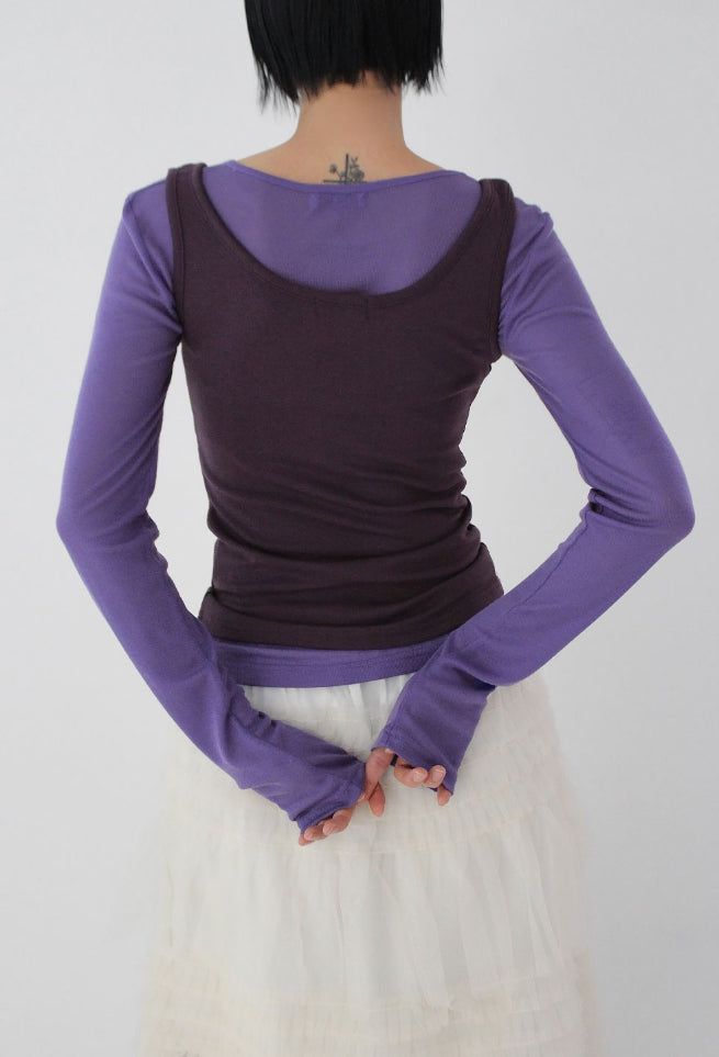 BUTTON POINT SLEEVELESS