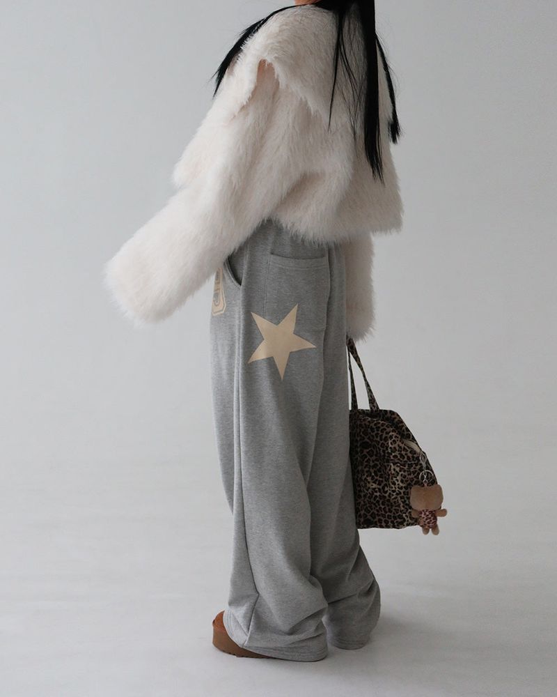 Renew Big Collar Cropped Fur Jacket