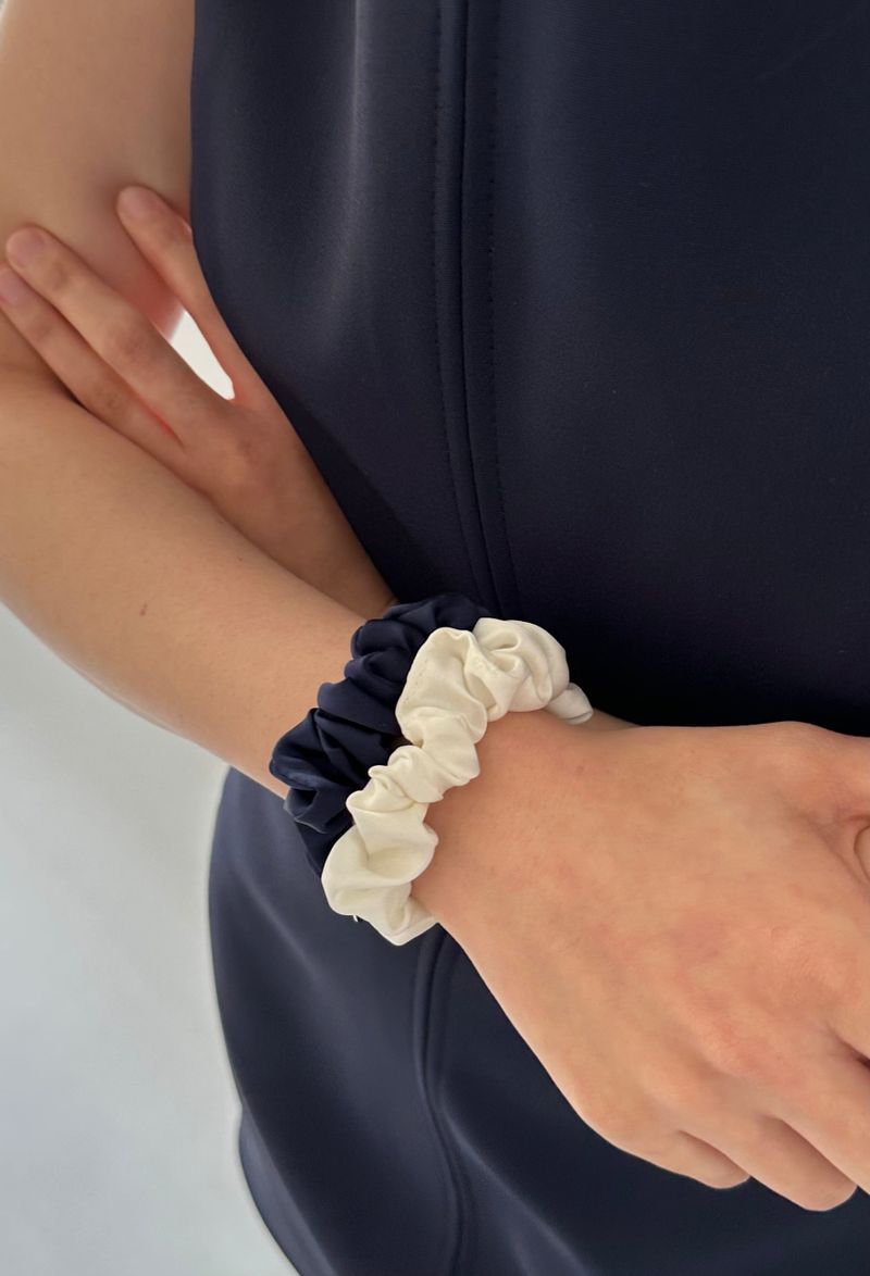 mini satin scrunchie - 4set