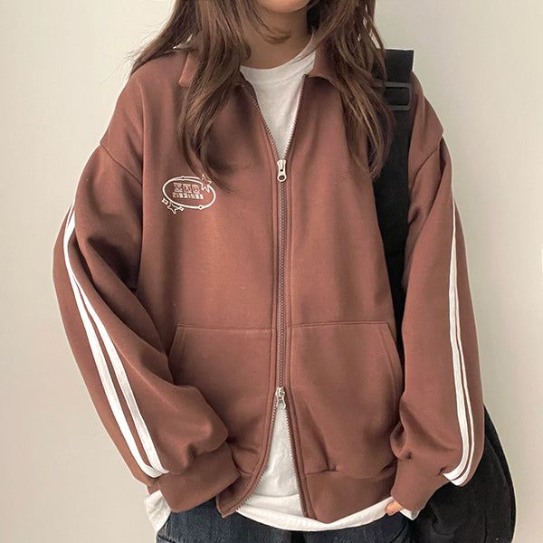 hijjoo（ハイチュー）の「Rango Track Line Collar Two Way Zip-Up（Tops）」