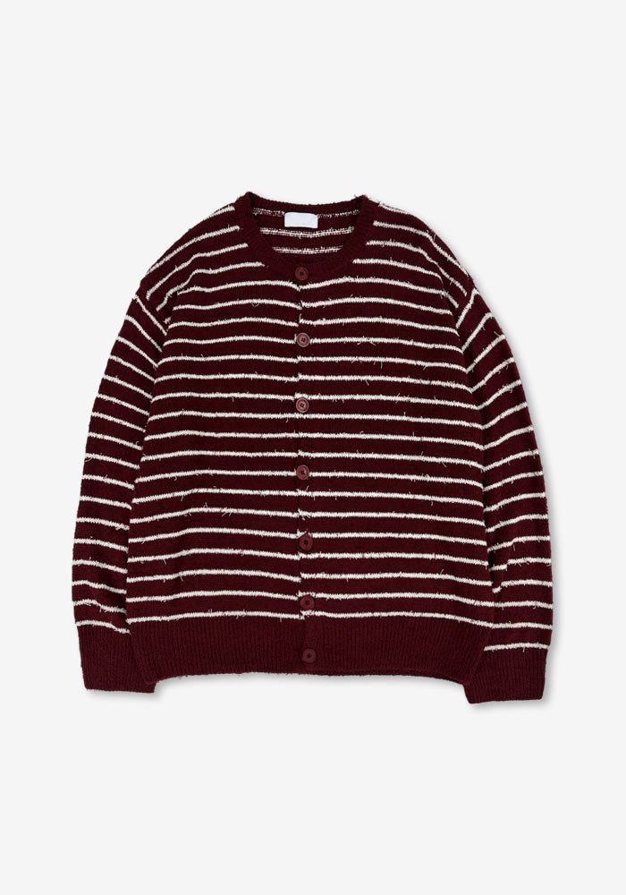 CU Crop Stripe Knit Cardigan