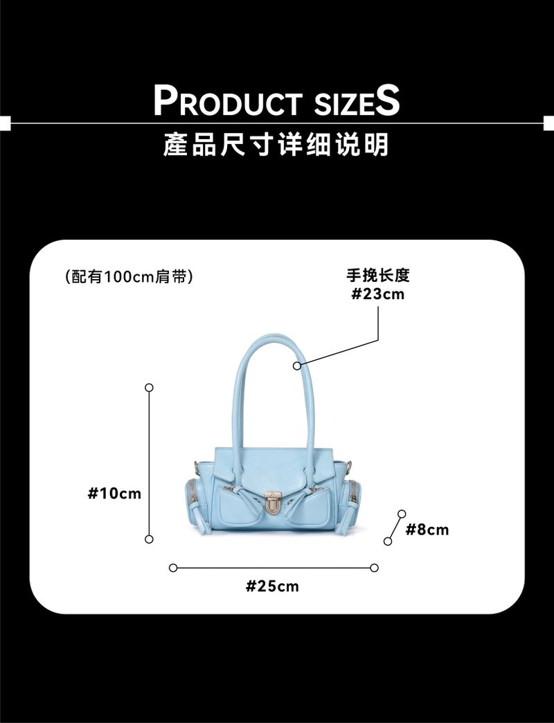 Mini Blue “MALDIVES” Oiled Leather Biker Bag
