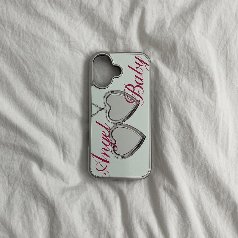 [MADE][Mirror Silver Bumper Case] Angel Baby • Light Mint