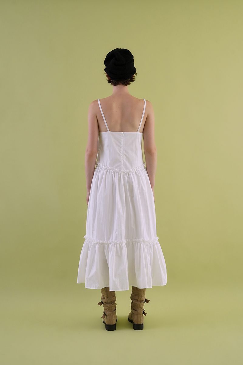 Silly frill dress_ivory