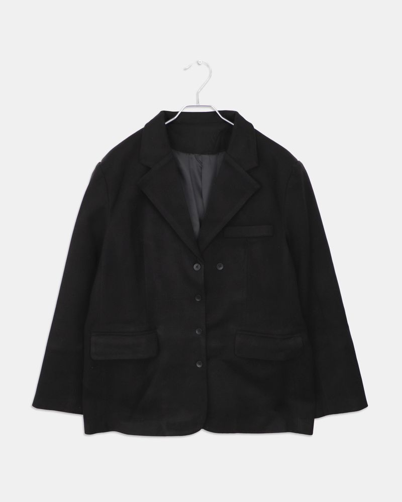 Leon Two-Button Collar Pocket Loose-Fit Blazer Jacket