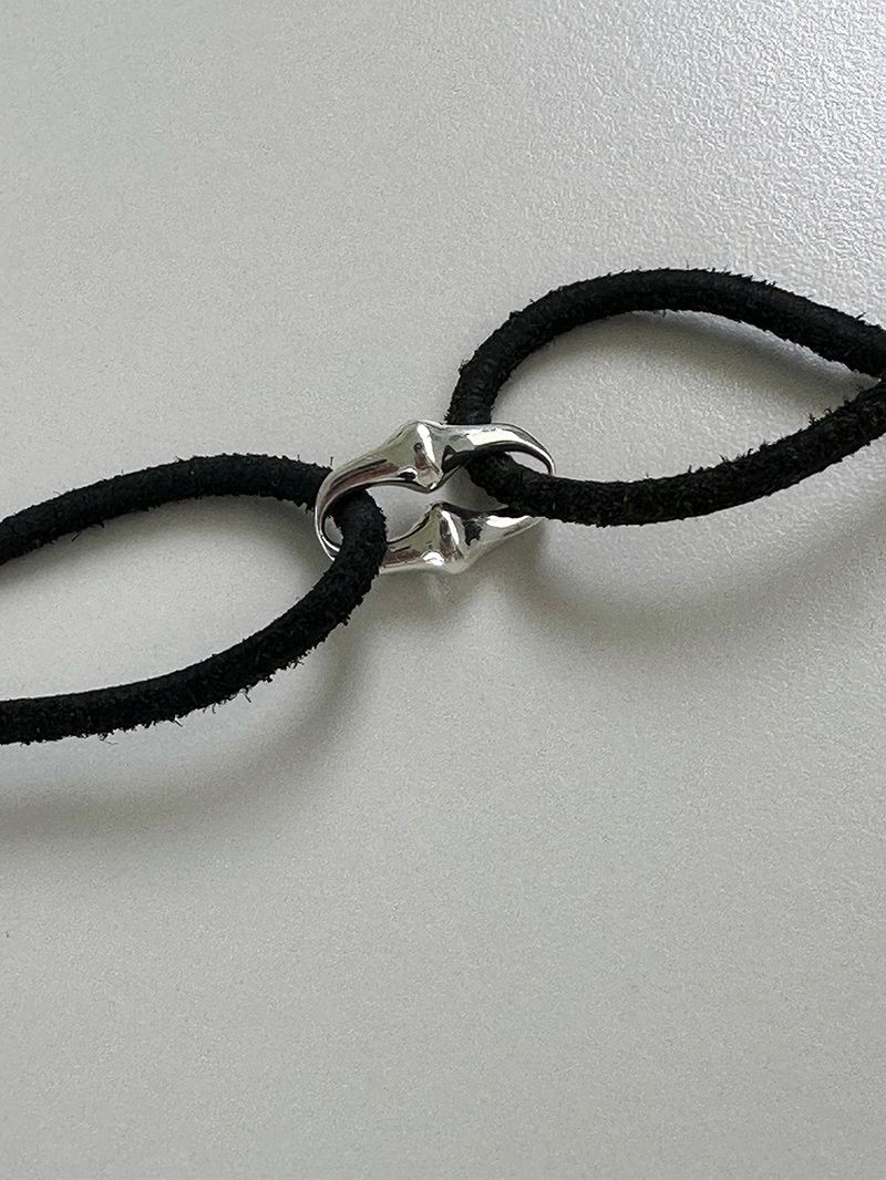 [925silver] Bold pendent suede necklace (2type)