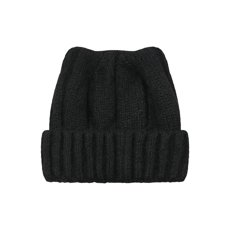 MISTY LEATHER PATCH CAT BEANIE