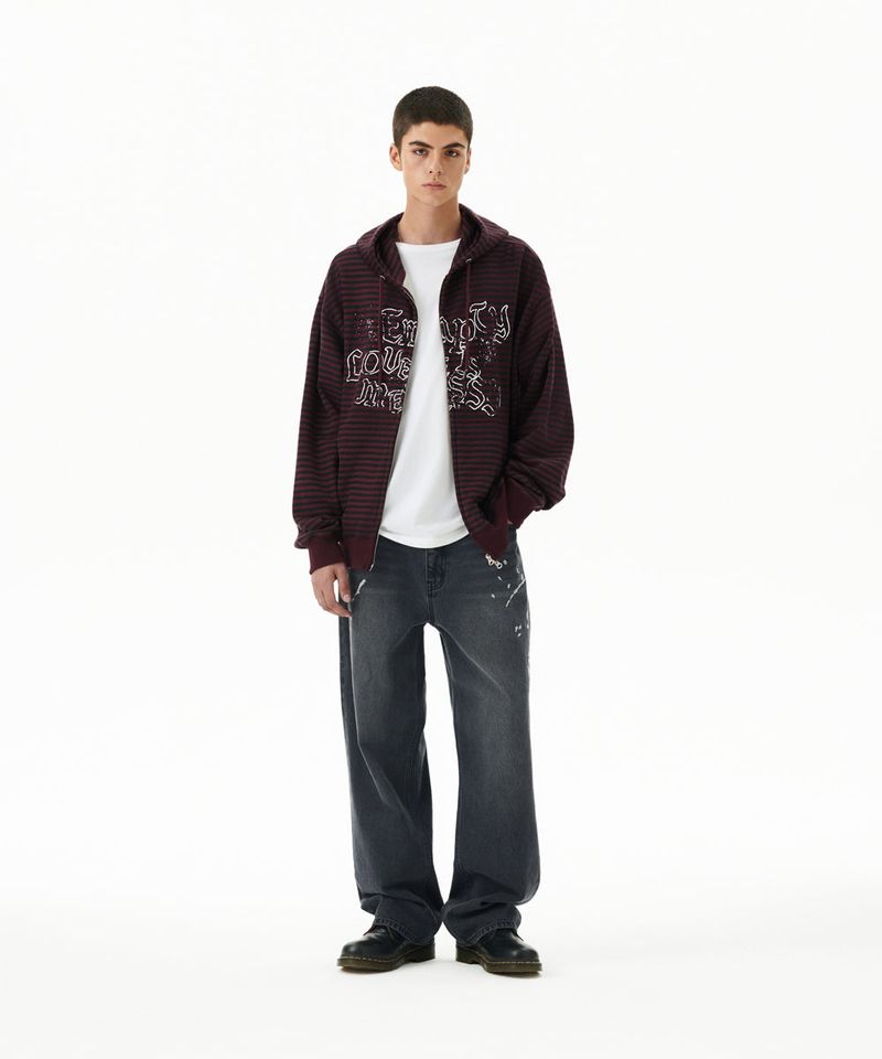 EMB SPLATTER DENIM PANT