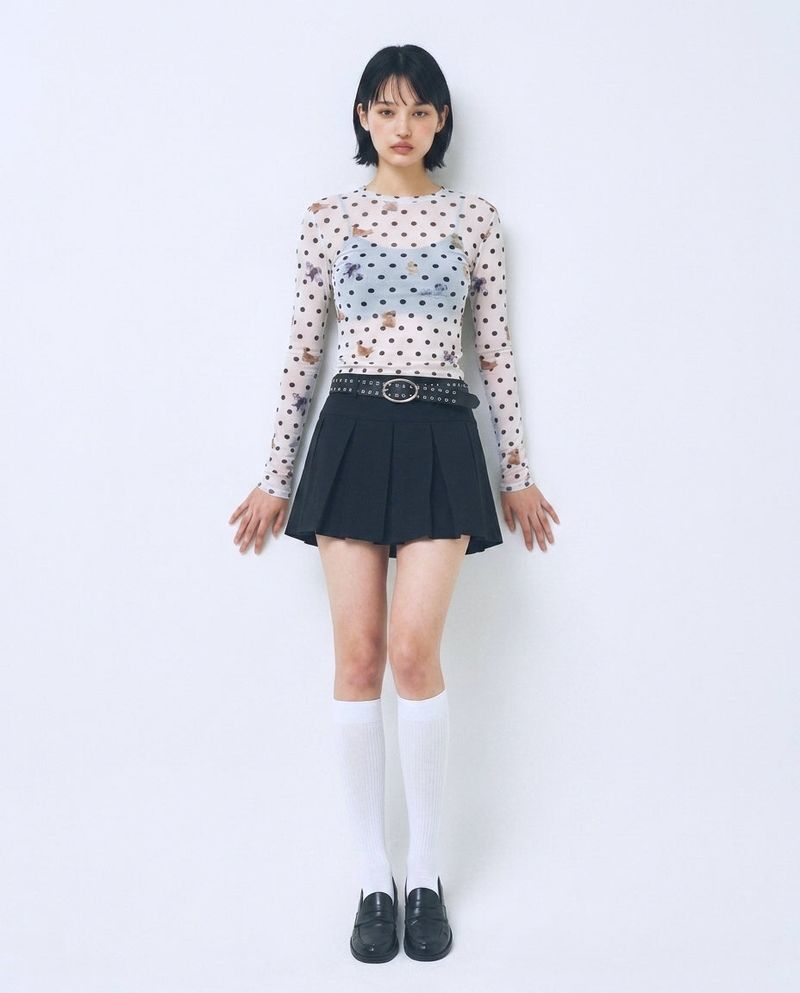 Dot See-Through Animal T-Shirt