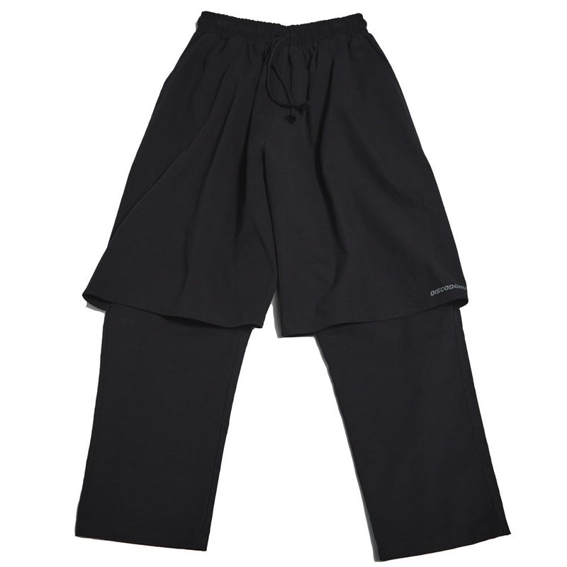 banding half cut long pants_bk
