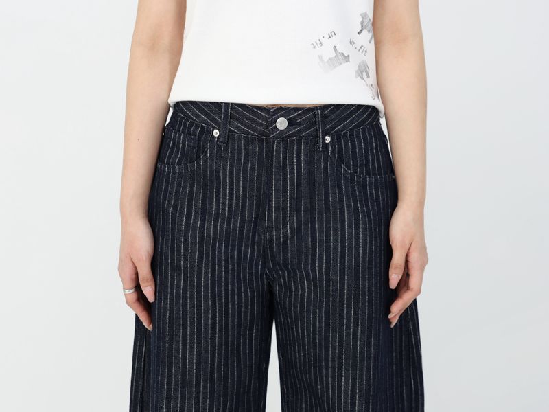 MOOD INDIGO PIN STRIPE CURVED DENIM code 26200