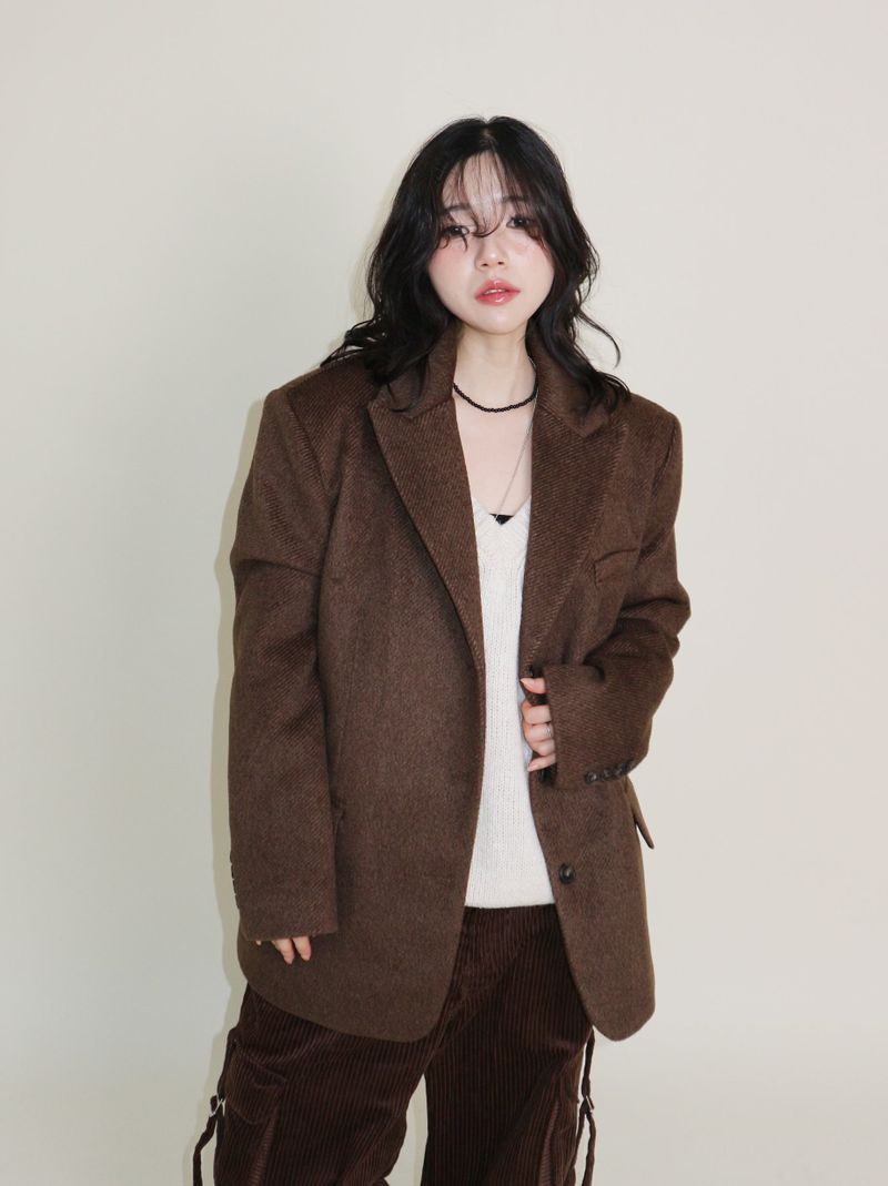 Winter Alpaca Formal Single Jacket (Wool Jacket) (Lining 2 Ounces)