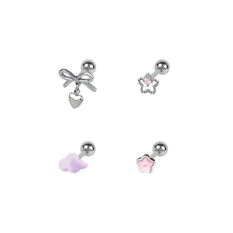 VVV（ブイブイブイ）の「[SET] Pastel Star Cloud Ribbon Piercing（Accessories）」