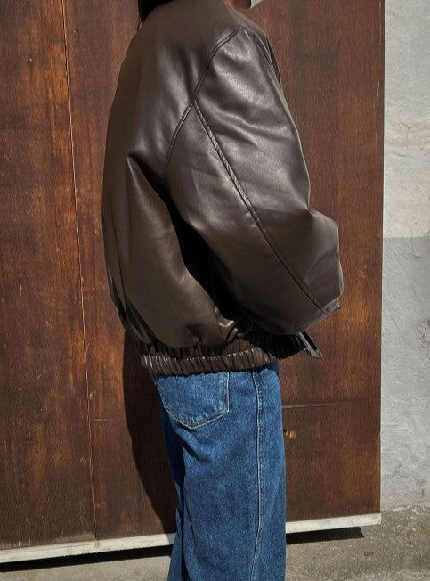 Holly Over Leather Jumper (2color)