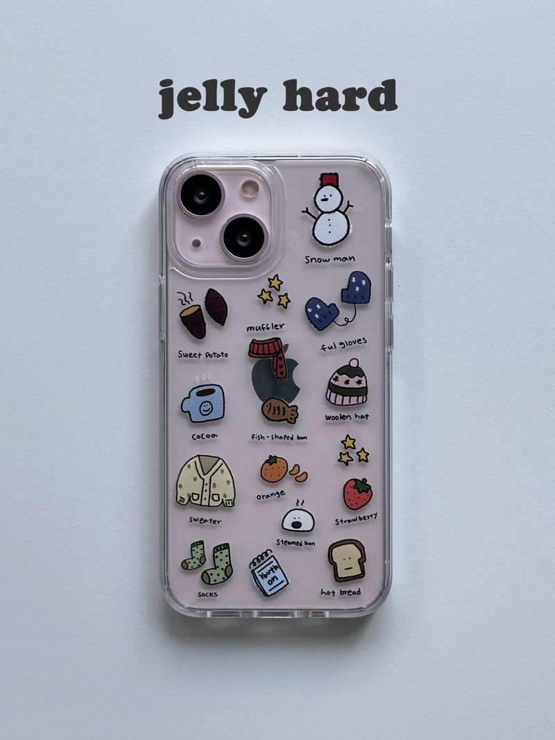 winter doodle case (jelly hard)