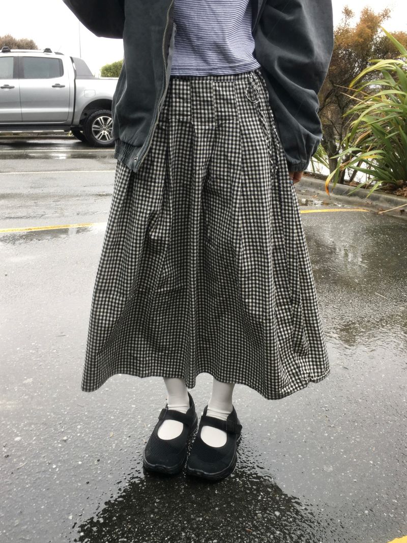 Preppy Vintage Check Skirt (2c)
