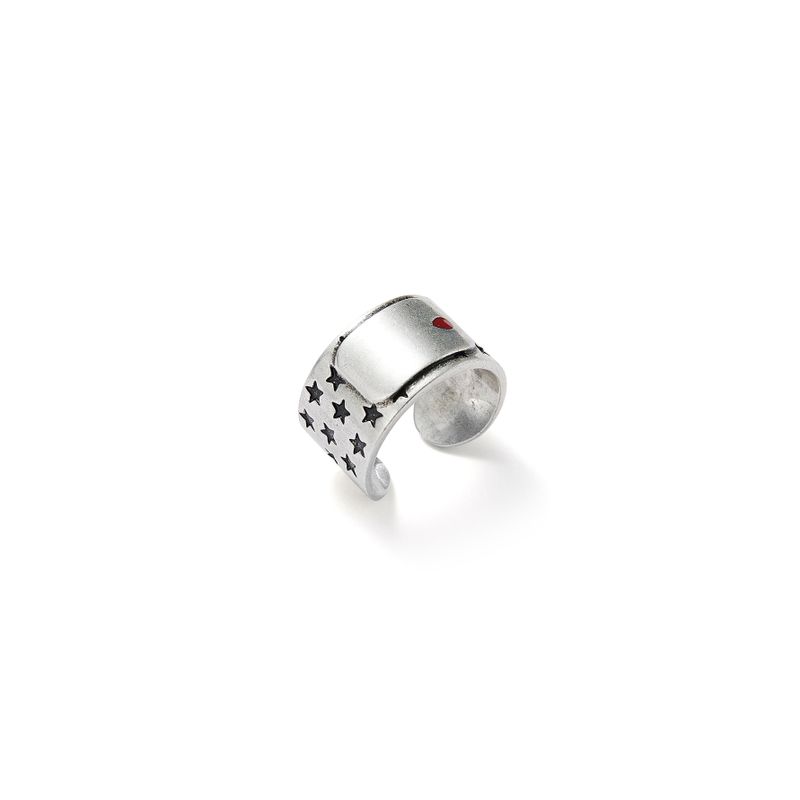 Blood Band-Aid Ring(Shiny Silver)