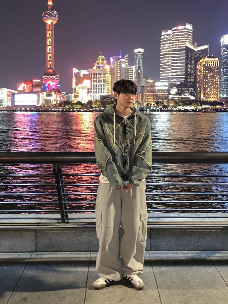 Nanjing vintage denim hooded jacket