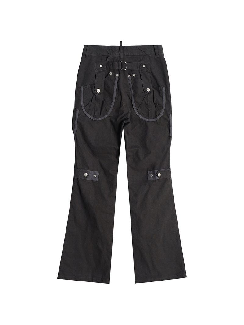 WASHED CARGO BOOTCUT PANTS / CHARCOAL