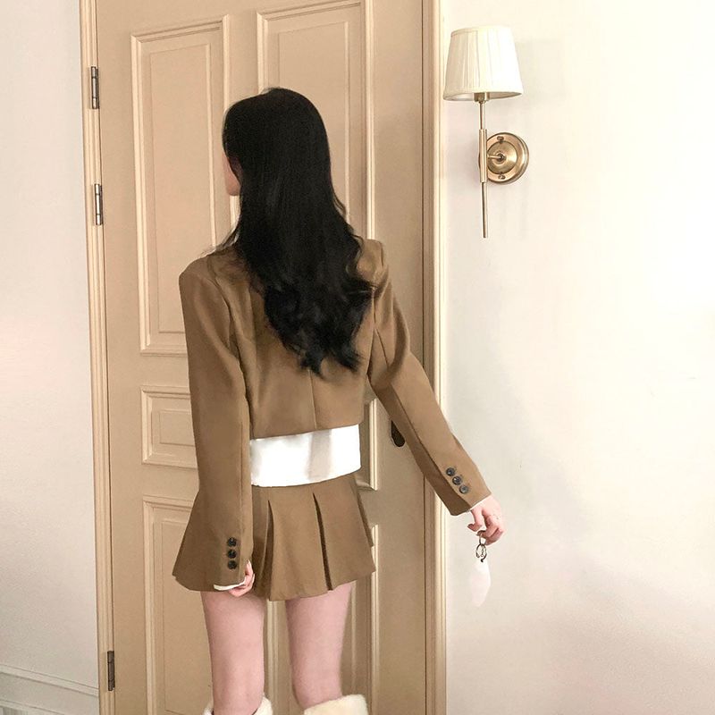 [BELLIDE MADE] Color jacket + skirt setup