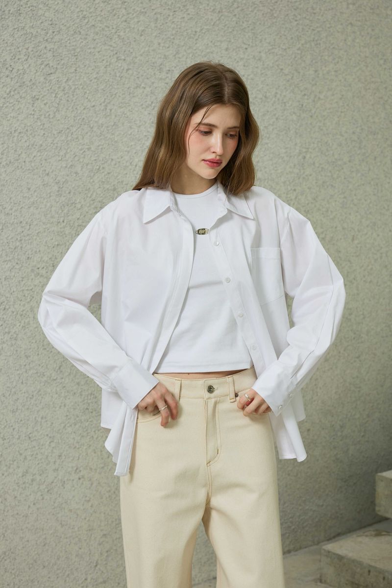 BRIGHT OVERSIZED SHIRT / WHITE